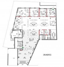 Grundriss EG 450 m� Ladenfl�che im Stadtzentrum!