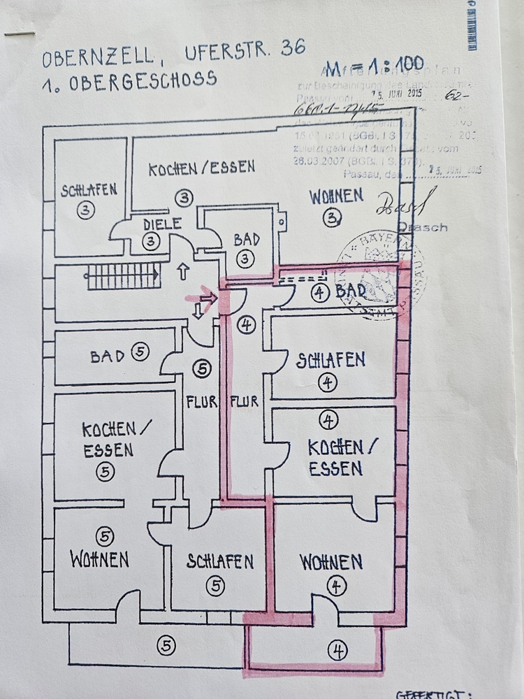 Grundriss Etagenwohnung Obernzell