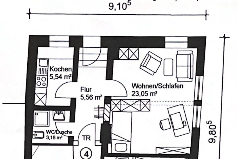 Grundriss Wohnung Etagenwohnung Passau