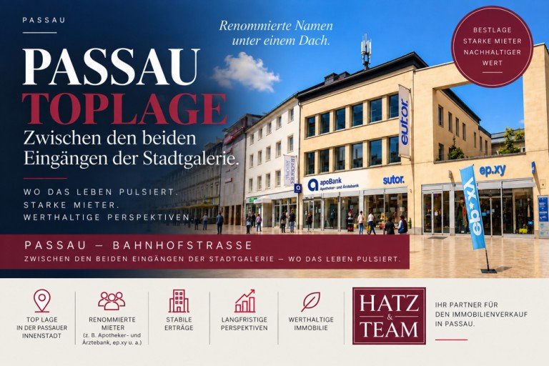 Hatz & Team Immobilien GmbH Passau Einzelhandel Passauer Innenstadtlage mit Seltenheitswert - ein Investment mit Zukunft