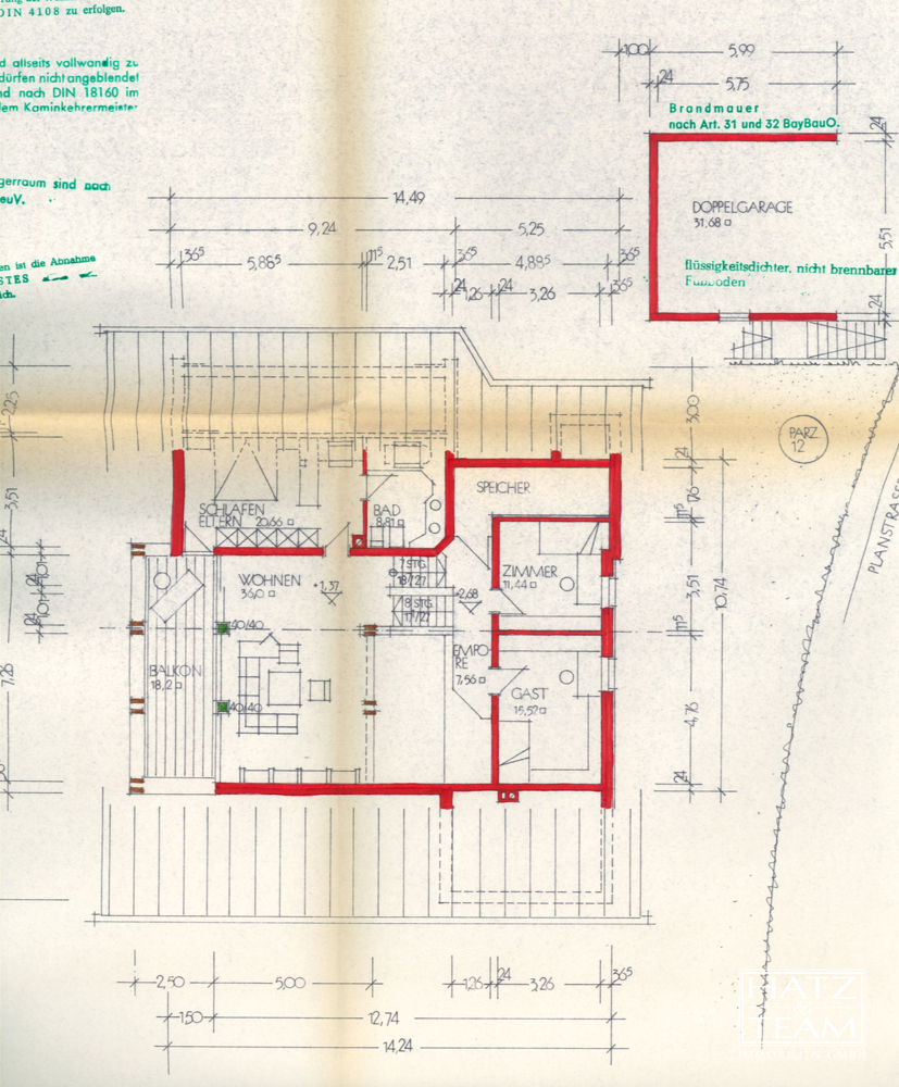 Grundriss Obergeschoss Einfamilienhaus Hutthurm