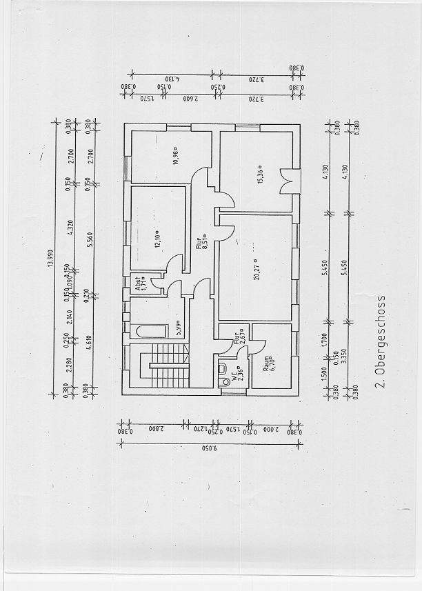 Grundriss Neuburger Stra�e 108 b 2 OG B�rohaus Passau