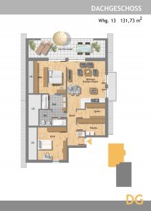 Wohnung 13 DG Projektgrundst�ck mit genehmigter Planung - 14 Wohneinheiten in attraktiver Lage