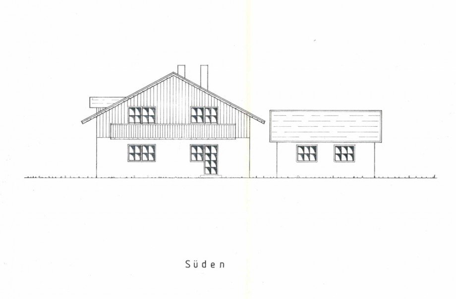 Ansicht S�den Zweifamilienhaus Tiefenbach