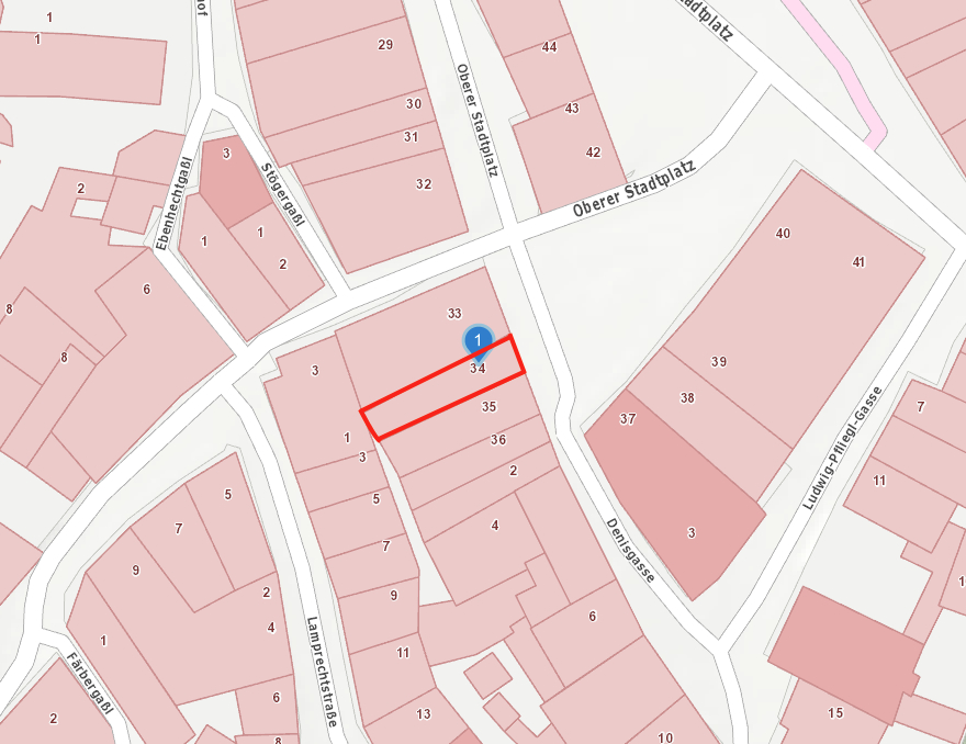 Lageplan 1 Wohn- / Gesch�ftshaus Sch�rding