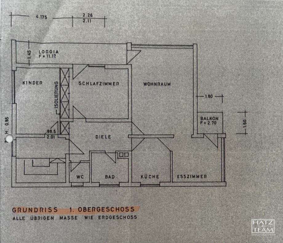 Grundriss OG Zweifamilienhaus Thyrnau