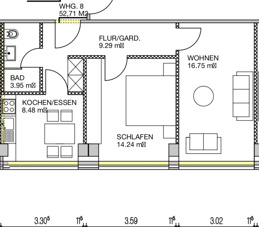 Grundriss Wohnung Etagenwohnung Passau