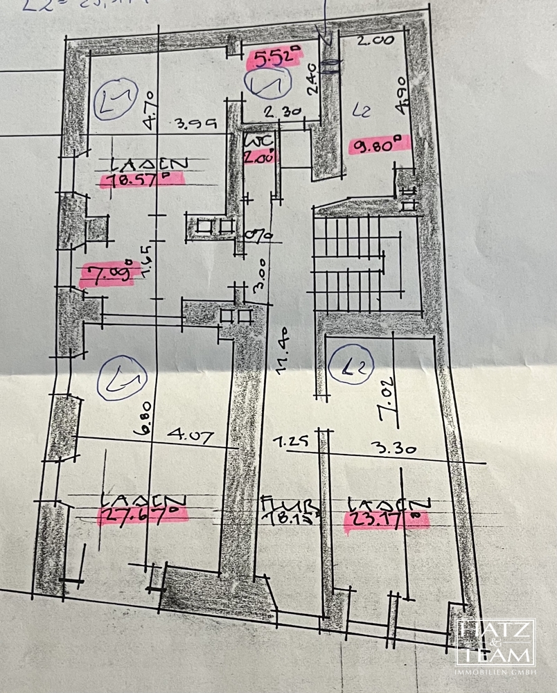 Grundriss Ladenfl�che Einzelhandel Passau