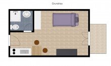Grundriss Wohnung Modernes Apartment mit Balkon und Blick ins Gr�ne!