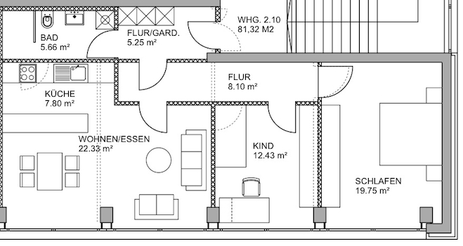 Grundriss Wohnung Etagenwohnung Passau