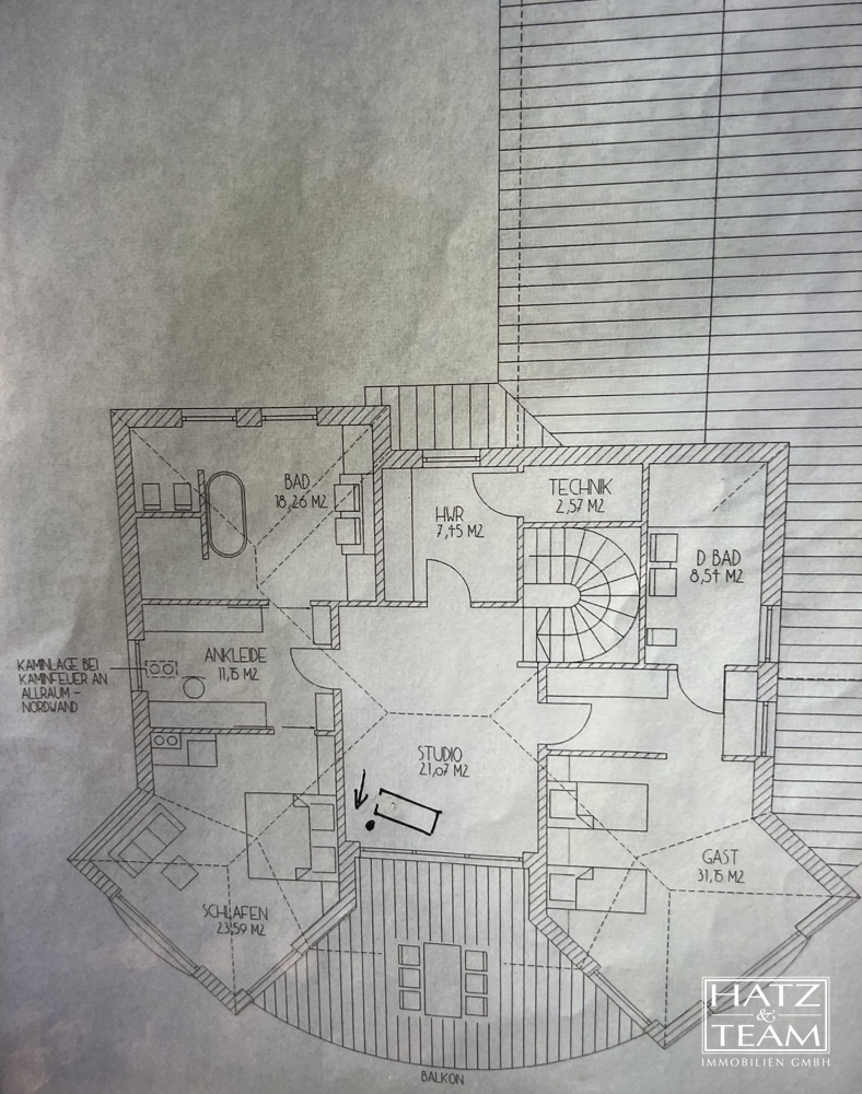 Grundriss Obergeschoss Villa Salzweg