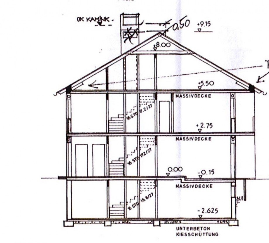 Schnitt Doppelhaush�lfte Passau