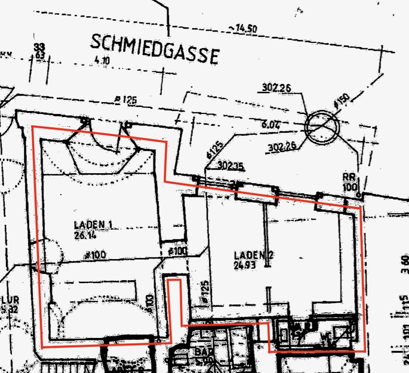 Grundriss Einzelhandel Passau