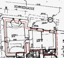 Grundriss Sch�ne, kleine B�ro-/Ladenfl�che in der Passauer Innstadt!