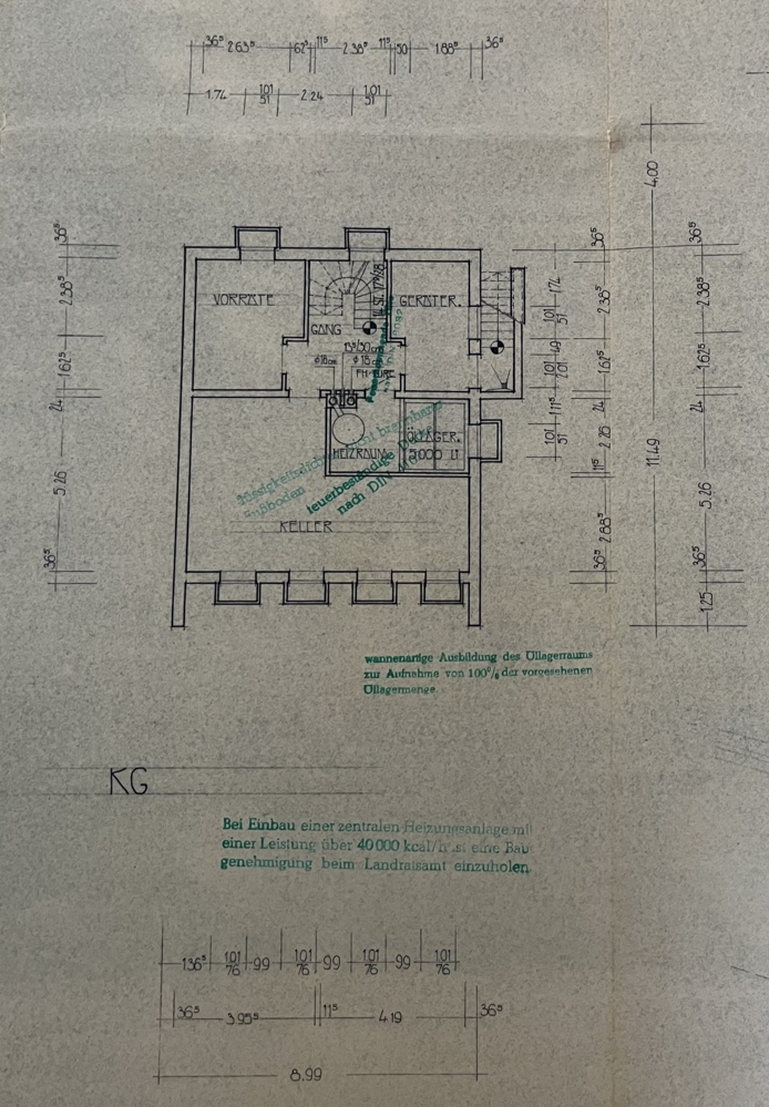 Grundriss KG Einfamilienhaus Neuburg am Inn / Neukirchen am Inn