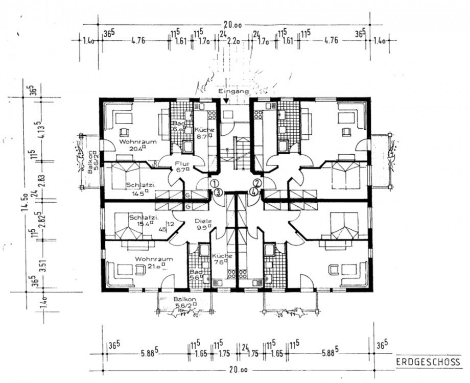 Grundriss Am Reiserfeld 3 EG Mehrfamilienhaus Bad F�ssing