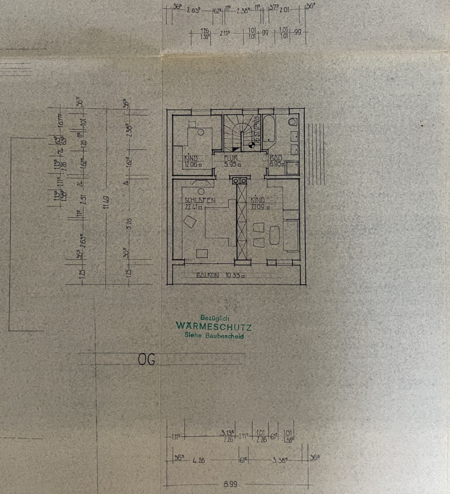 Grundriss OG Einfamilienhaus Neuburg am Inn / Neukirchen am Inn