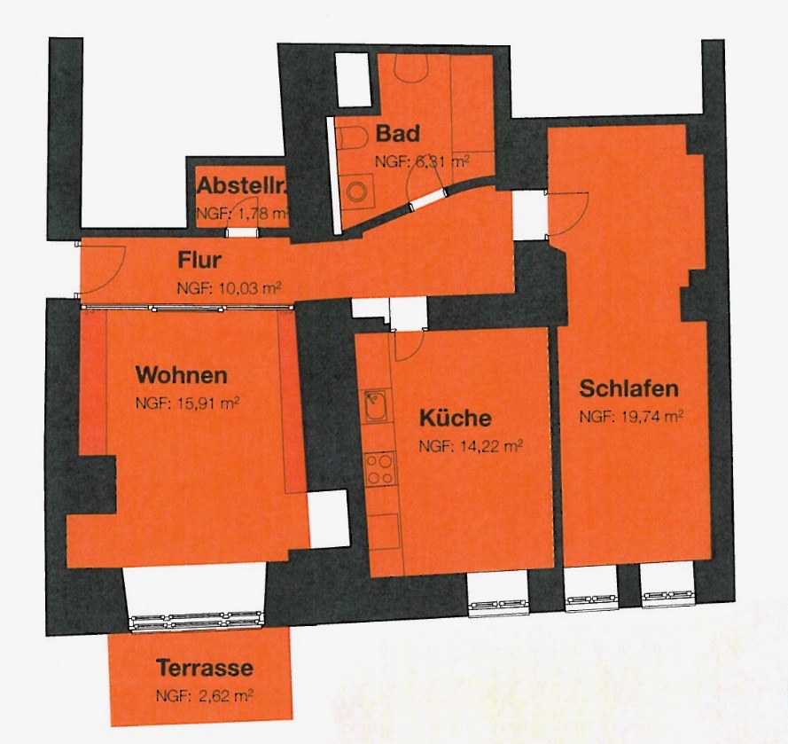 Grundriss Erdgeschosswohnung Passau
