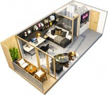 Mustergrundriss (KI) Verkauft! Modernes Apartment direkt gegen�ber der Universit�t!