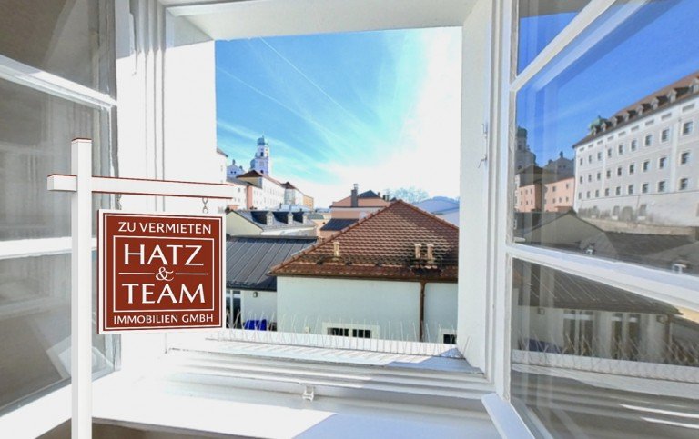 Hatz & Team Immobilien GmbH Passau Etagenwohnung Lichtdurchflutete 2,5-Zimmer-Wohnung mit tollem Blick im Herzen der Passauer-Altstadt!