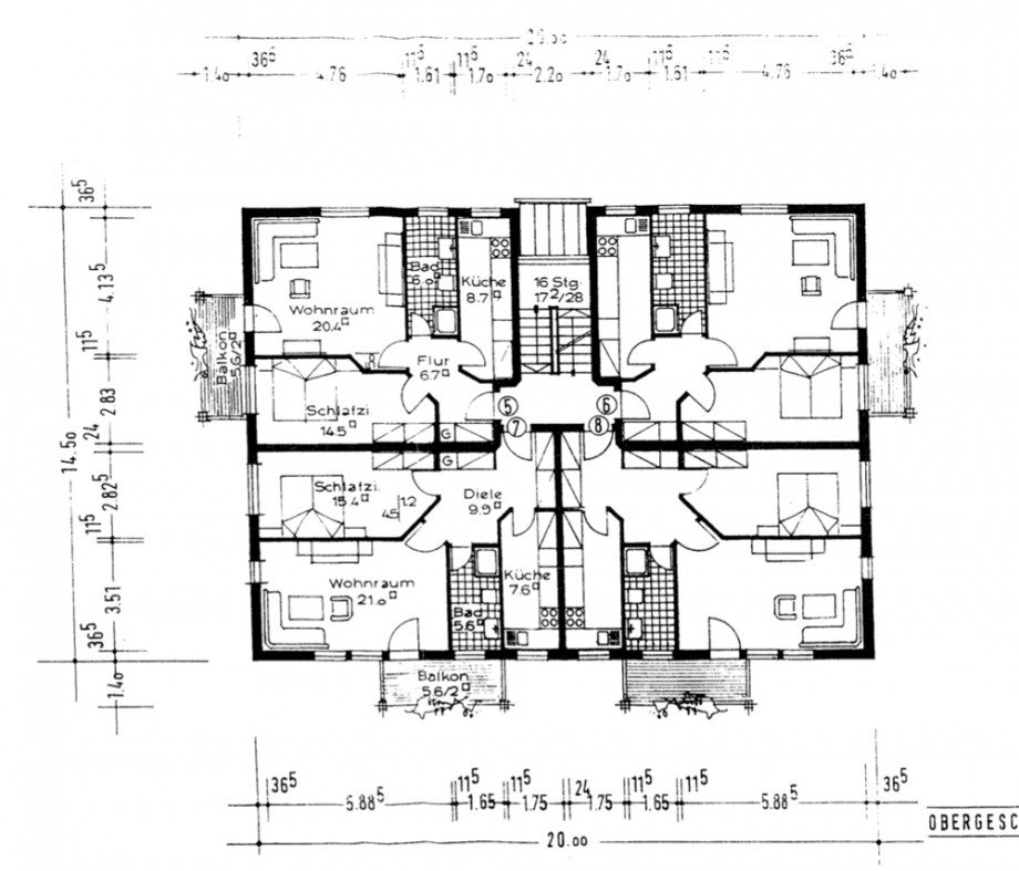 Grundriss Am Reiserfeld 3 OG Mehrfamilienhaus Bad F�ssing