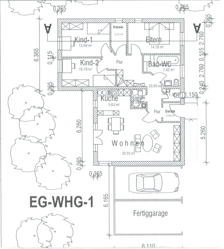 Grundriss Wohnung Erdgeschosswohnung Neuburg am Inn