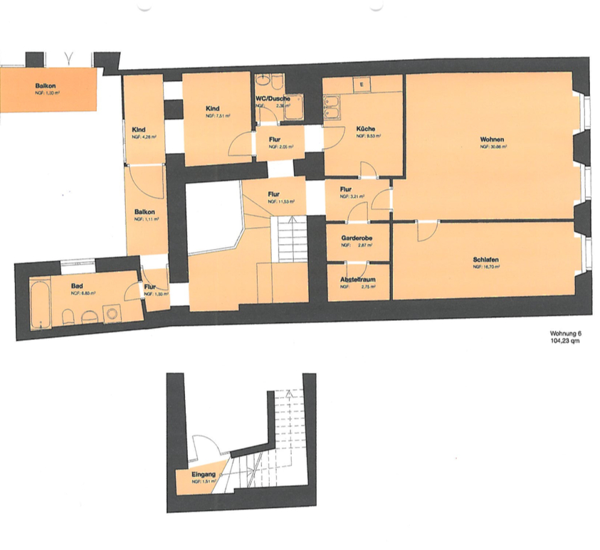 Grundriss Etagenwohnung Passau