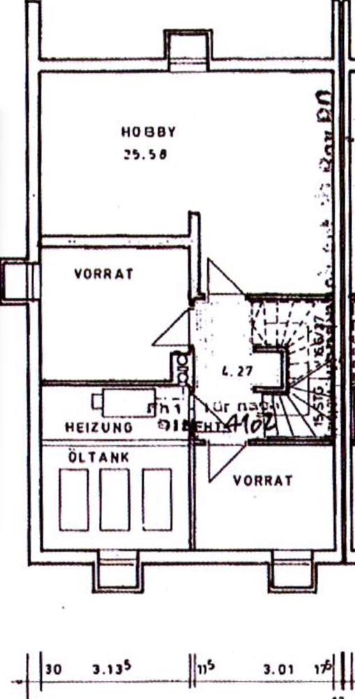 Grundriss Souterrain Doppelhaush�lfte Passau