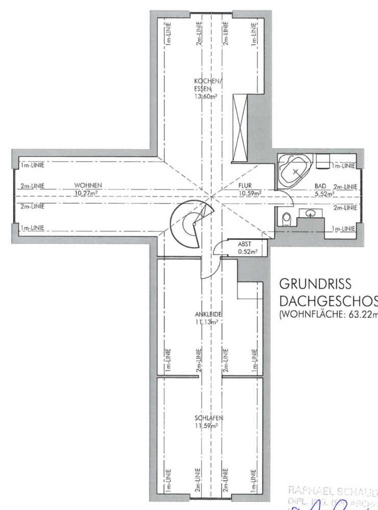 Grundriss Wohnung Dachgeschosswohnung Salzweg