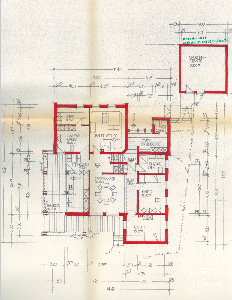 Grundriss Erdgeschoss Einfamilienhaus Hutthurm