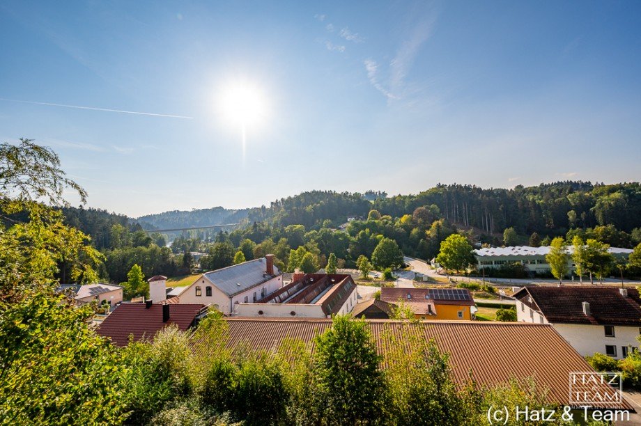 Ausblick von Balkon Einfamilienhaus Hutthurm