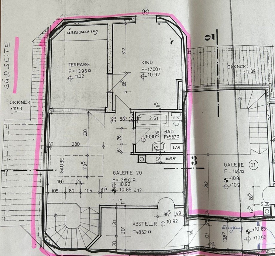 Grundriss 4.OG Maisonettewohnung Passau