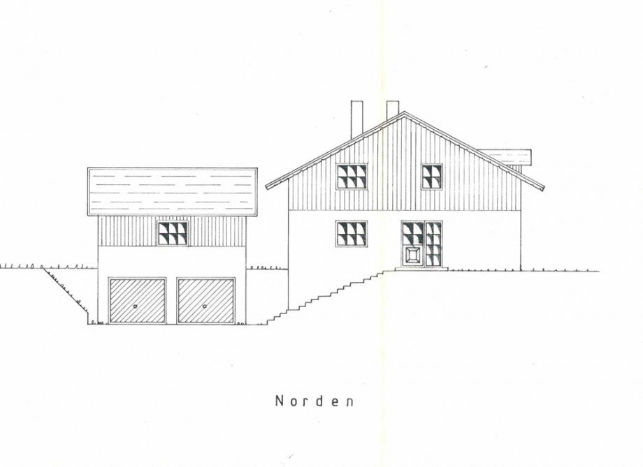 Ansicht Norden Zweifamilienhaus Tiefenbach