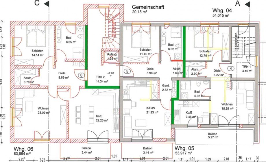 Obergeschoss Mehrfamilienhaus Bad F�ssing / Egglfing am Inn
