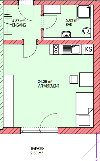 Grundriss Erdgeschosswohnung Passau