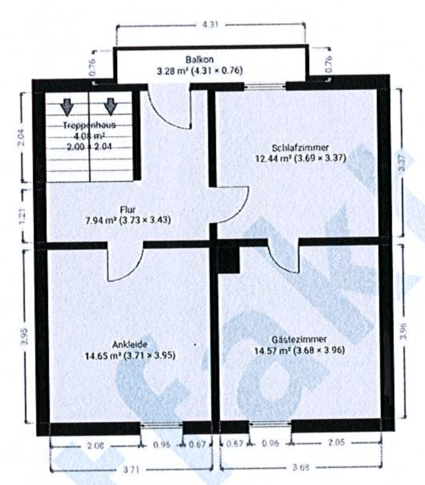 Grundriss OG Einfamilienhaus Osterhofen