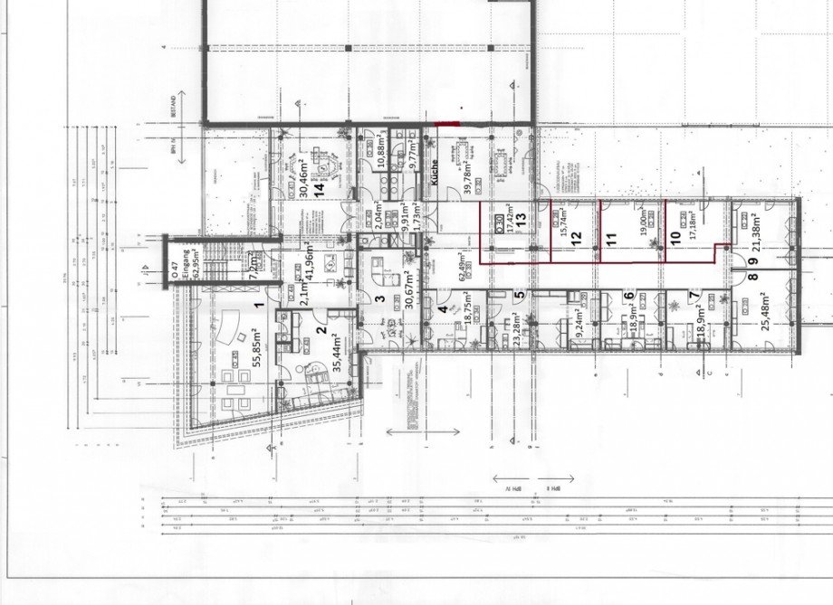 Grundriss OG B�rohaus Passau