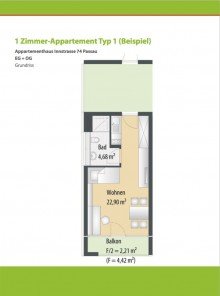 Grundriss Wohnung Modernes Apartment direkt gegen�ber der Universit�t!